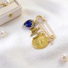Gowvvxu Something Blue Pin for Bride, Bridal Bouquet Charm Cross