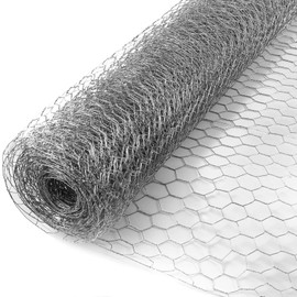 CHAPMAN SUPPLY 20-Gauge Galvanized Hexagonal Poultry Netting Chicken Wire Rolled Fencing with Mesh Size 1-in (3 ft. x 100 ft.)