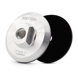 BSRTTOOL 3 Inch Aluminum Backer Pad - Hook Loop Backing Pad 5/8"-11 Thread Angle Grinder Use (3 INCH)
