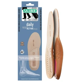 Saluber Style Daily 405 Orthotic Insoles, Poron+ Technology, Activated Carbon Membrane, Anti-Odor, Breathable Insoles for Men and Women, Shock Absorbing (39)