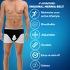 FlexaMed Hernia Gear Double Inguinal Hernia Groin Belt Black (L