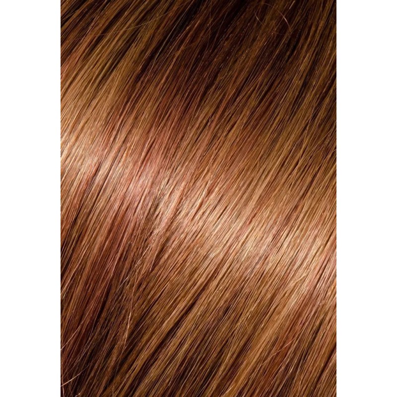 Remy Glamm Extensión Cortina Cabello 100% Natural Humano Remy Rojiza