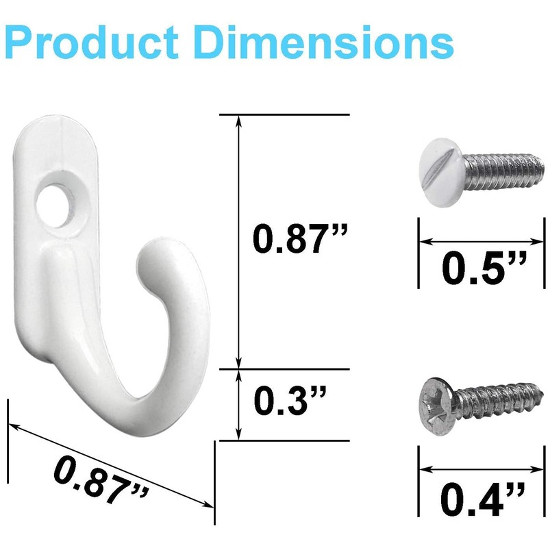 Chanvoo Light Switch Plate Hooks, 3 Pack Tiny Wall Mounted