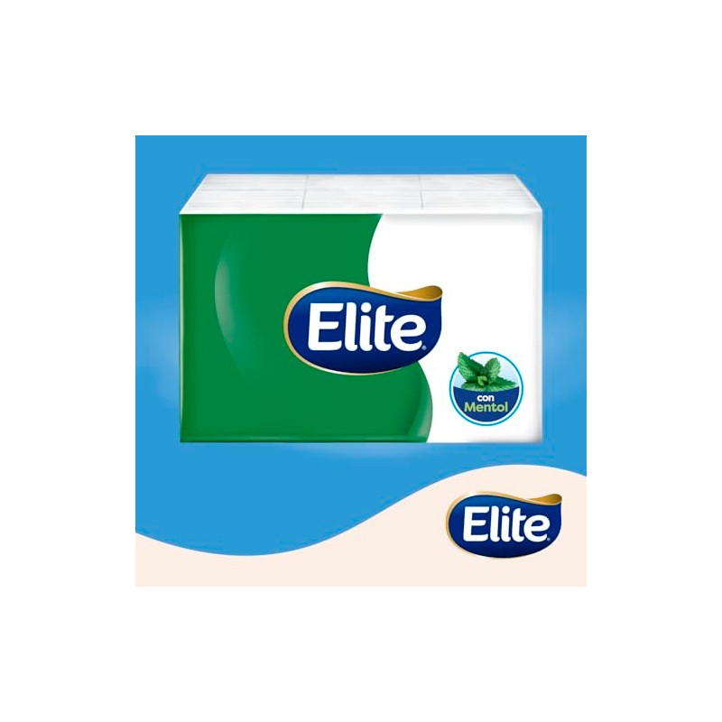 Elite Pañuelos Mentol 3 Hojas 6 Paquetes de 10 Piezas