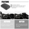 JMTBNO Black Universal Motorcycle Pillion Passenger Pad Seat Leather Pillion