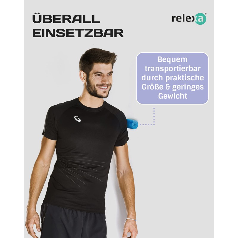 Relexa Mini Fascia Roller – Ideal for Massage for Muscle