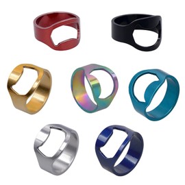 Stainless Steel Beer Ring Biker Finger Bottle Opener Ring for Men Women Creative Beer Bar Tool Jewelry-7pcs