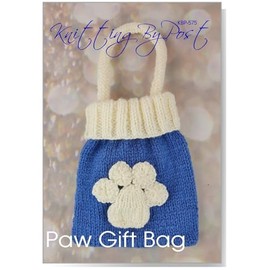 Knitting by Post Knitting Pattern Leaflet for Paw Gift Bag Animal Easter Birthday Soft Toy A5 Leaflet