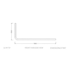 Bykski Metal Pre-Bent Rigid Tubing - Black Coated Copper - 14mm OD - 500mm/200mm