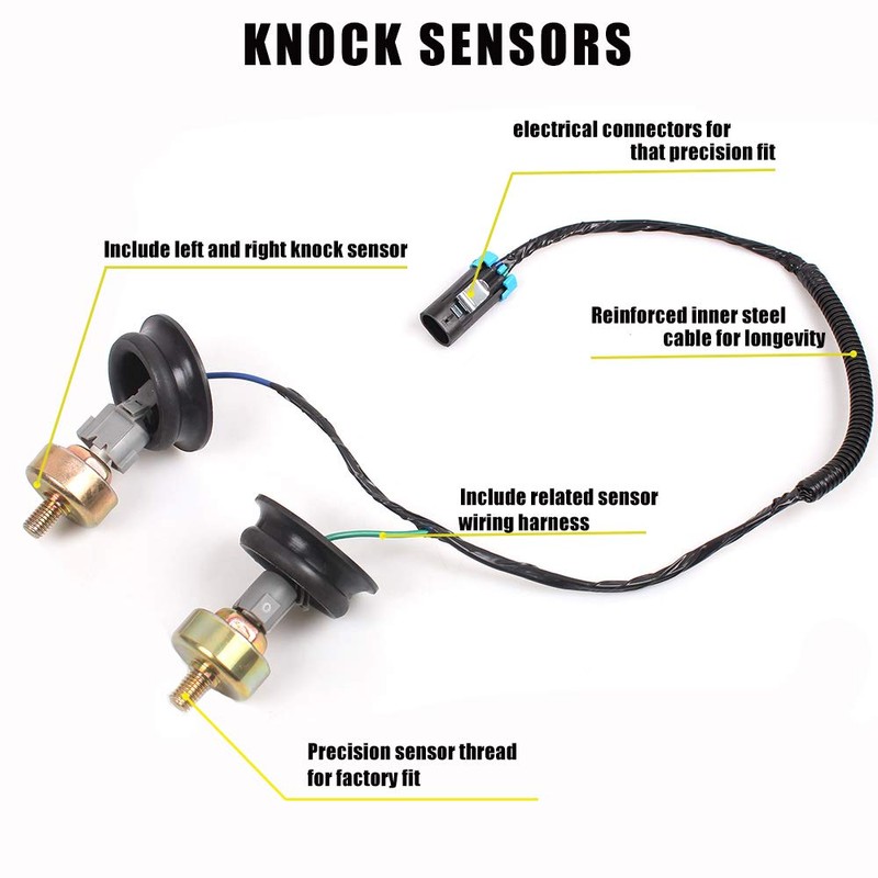 Muge Racing Dual Knock Sensors with Wiring Harness Kit 12589867