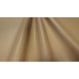 Ultra Fabrics, LLC Discount Fabric ULTRA LEATHER Promessa Perforated Barley Upholstery & Automotive - 3  Yards (continuous)
