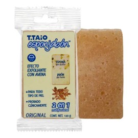 Esponjabón Con Avena Exfoliante 2 en 1 T Taio Jabon con esponja integrada                                                                             