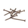 #8 x 2 Deck Screws, Square Drive Bugle Head, Brown