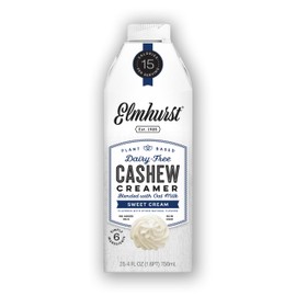 Elmhurst Milked - Sweet Cream Cashew Creamer 25.4 Ounce (Pack of 6)