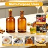 8 Pack 12oz Amber Glass Bottles with Cork Lids, Liquor
