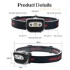 Ultra Bright LED Headlamp- 6 Lighting Modes,White & Red LEDs