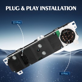 Front Climate Control Module 79600-S84-A21ZA Heater A/C Control Switch for Honda Accord 2001 2002 01 02 Accord A/C Heater Air Conditioning Panel Unit 15-72548, 599-007, HS505