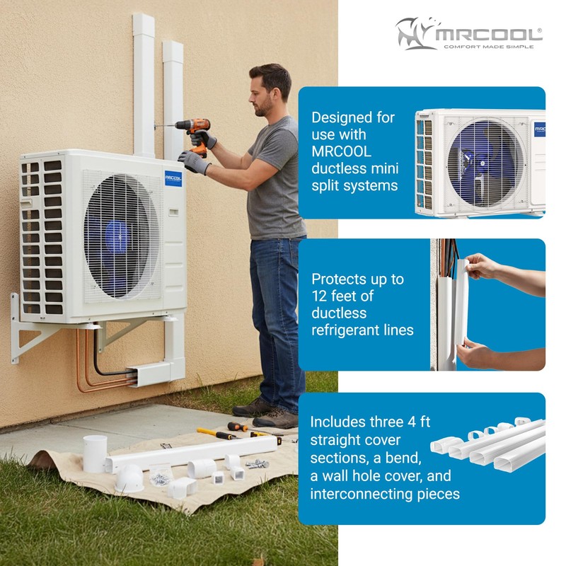 MrCool LineGuard 4.5" Line Set Cover - 12 ft