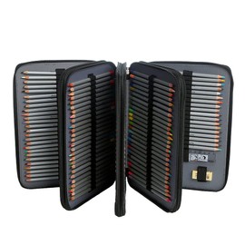 Lbxgap Portable Colored 200 Slots Pencil case Organizer with Printing Pattern for Prismacolor Watercolor Pencils, Crayola Colored Pencils, Marco Pencils