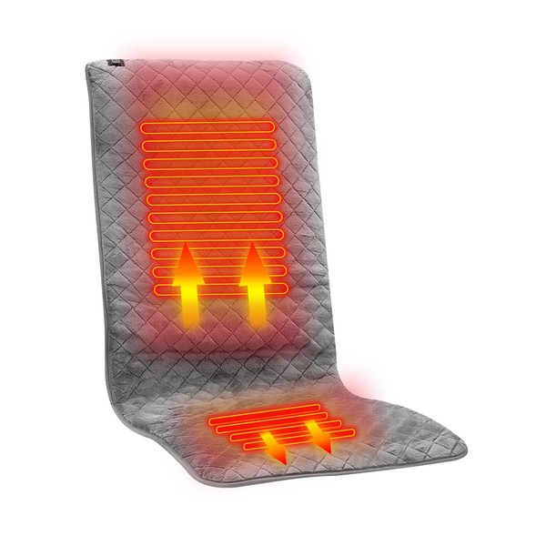 Electric Zabuton (40°C/50°C/55°C) Electric Seat Cushion, For Chairs, 49.6 x 19.7 inches (126 x 50 cm), Keeps Your Waist and Back Warm, Electric Heat, Hot Mat, Cushion, Seat Heater, USB Powered, Heating at 30 Seconds, For One Person Home, Office, Energy S