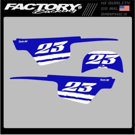 YAMAHA NUMBER PLATE GRAPHICS DECALS MX PW50 1990-2021 pw 50 YOUR NAME/ # A249