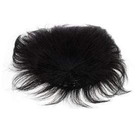 Vaguelly Men's Human Hair Wig Piece for Balding Comfortable Bald Replacement Hairpiece 100% Real Hair Extension for Daily Use