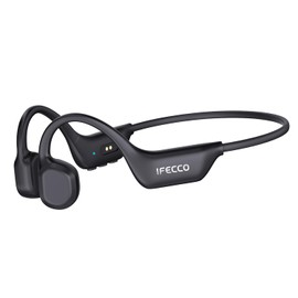 IFECCO Audífonos Conducción Osea Bluetooth 6.0 - IP67 Resistente al Agua Audífonos de Oído Abierto Inalambricos con Micrófono,10H de Potencia para Ciclismo, Correr, Senderismo