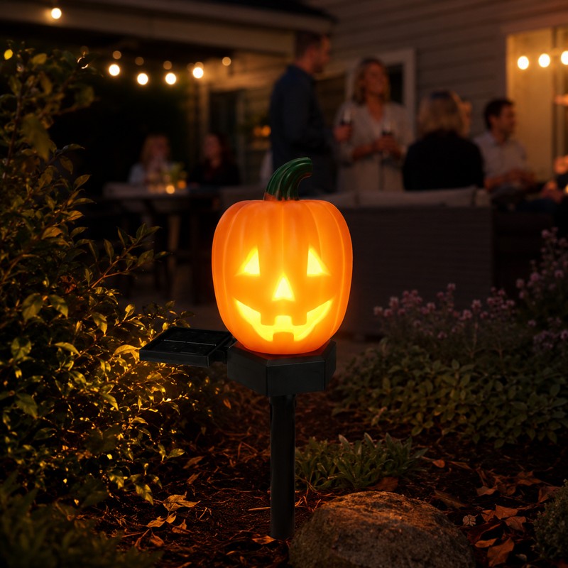 Solar Halloween Stake Light for Yard Decoration – Spooky Pumpkin,