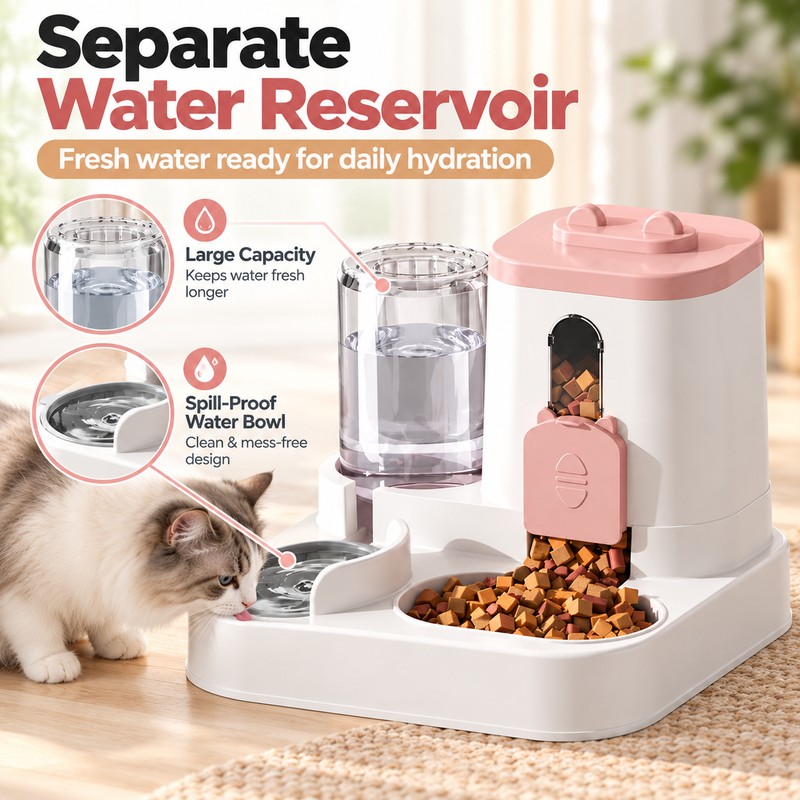 Automatic Cat Feeder and Water Dispenser for Daily Feeding –