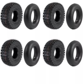 Unbranded 4pcs 3.00-4 Tires with Tube for Electric Scooter Mobility Trolley Go Kart 260x85