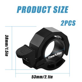 Pack of 2 Bicycle Bell, Mountain Bike Loud Set, Polygonal Innovative Aluminium Alloy 100 dB Bicycle Bell, 2024 Upgrade Mini Bicycle Bell, MTB Gravel Bike Bell, for Bike, 22-24 mm Handlebars