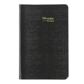Brownline® 2026 Essential Weekly Planner, Appointment Book, 12 Months, January to December, Twin-Wire Binding, 8" x 5", Black (CB75.BLK-26)