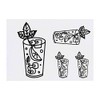 4 x 'Mojito Cocktail' Temporary Tattoos - Water Resistant, Skin-Safe,