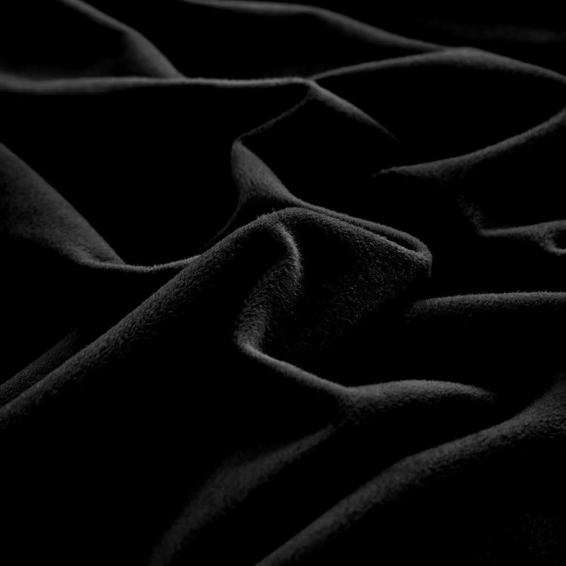 KAREVER Black Velvet Comforter Set - Cal King Flannel Bedding