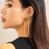 Bow Drop Dangle Earrings for Women Girls, Tassel Dangly Chain