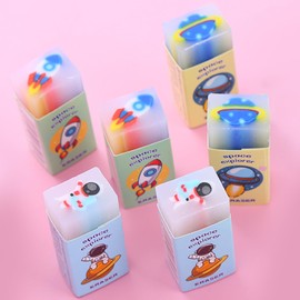 Fruit Eraser, Pencil Eraser, Animal Eraser, Cute, Stationery Set, Elementary School Students, Fruit Scent, Pattern, Disappear, Set of 12, Fruit Pattern, Animal Pattern (Astronaut)