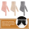 Bodvera 4 Pairs Womens Winter Gloves with Touchscreen Fingers Knit
