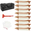 Nemtor Upgraded Snow Chains For Car,8 Pack Universal Emergency Anti