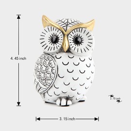 Owl Statue for Home Decor Accents,Owl Decor for Bookshelf Bedroom Living Room Office Table Desk Mantle TV Stand Boho Decoration,Modern Shelf Decor Accents Animal Sculptures for Birds Lovers,Owls Gift