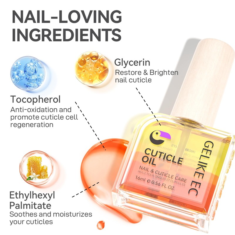 gelike ec 552PCS Medium Almond and Cuticle Oil For Nails