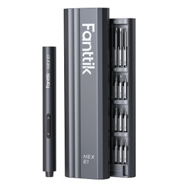 Fanttik NEX E1 3.7V Mini Electric Screwdriver Precision Screwdriver, 12 Bits, 0.2N.m Torque Setting, Max. 3 N.m, Magnetic Storage, 5/32'Hex, Repair Tool Set for Phone Camera Laptop Watch | Fanttik