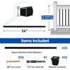 Muzata 50Pack 36" Aluminum Deck Railing Balusters Square Black Stair