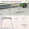 Entcook Portable Charcoal Grills,28.75 x13.5in Stainless Steel Folding Outdoor Kebab
