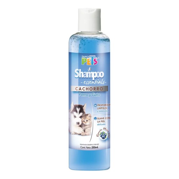 Fancy Pets Shampoo Essentials Cachorros 250 Ml Fragancia MORA AZUL Tono de pelaje recomendado Todos