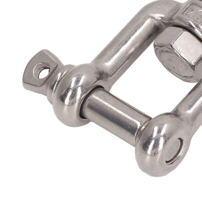 Double Jaw Shackle Professional Heavy Duty 304 Stainless Steel Rolling