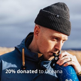 Helping Hydros Oceans Water Bottle with Straw Lid | 32 oz Engraved Stainless Steel Insulated with Strap | Ocean, Sea & Beach Themed