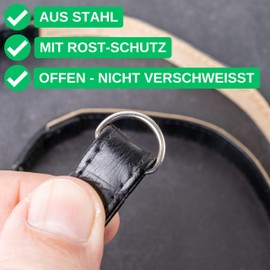 Your Day Mate Metal D-rings, non-welded D ring opening, semi-circular ring made of nickel-plated steel, D-ring buckle for DIY, straps, bag making, repair, replacement, 20 mm, in silver, 12 x