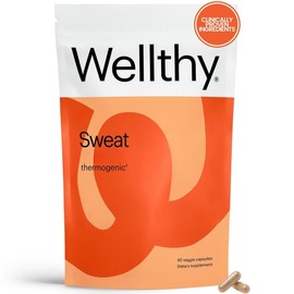 Wellthy Daily Thermogenic – Capsimax, Green Tea & L-Carnitine – Belly Thermogenic for Women – Natural Weight Loss, Craving Control & Energy Support, 60ct