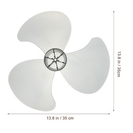 Plastic FanBlade Replacement for 16 Inch Standing Fan, 3-Leaves Design with Nut Cover, Universal Fit for Household Table Fans