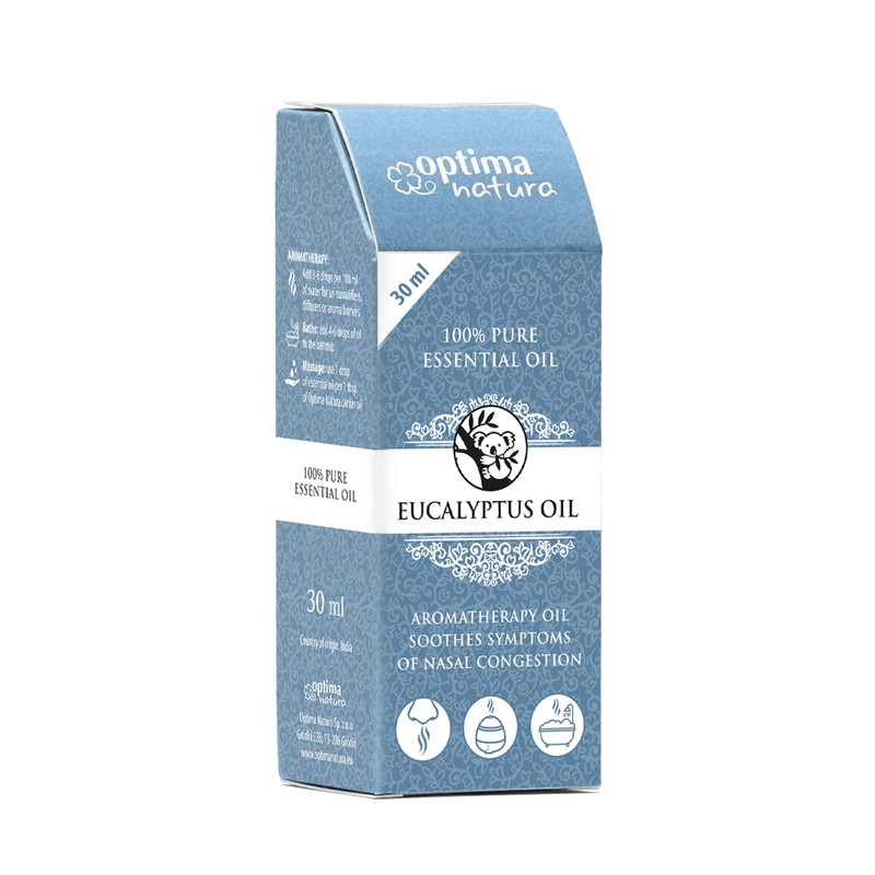 Optima Natura Eucalyptus Oil, 100% Natural Pure Essential Eucalyptus Oil,